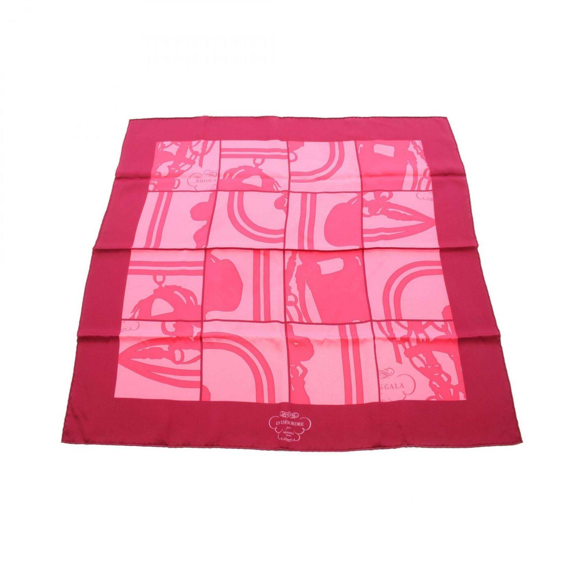 Hermes Authentic Pink Silk Scarf Hermes Authentic Pink Silk Scarf